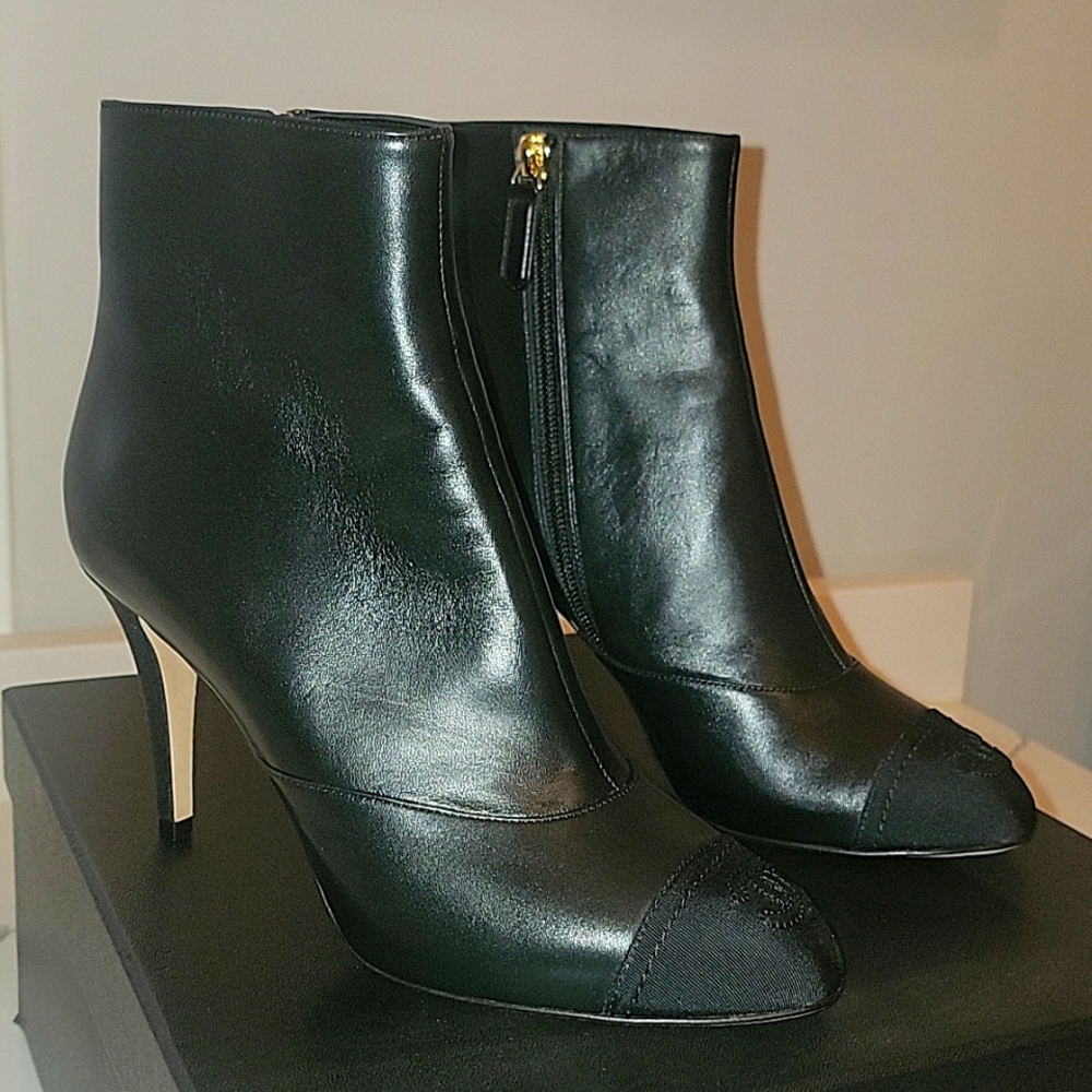 Chanel lambskin boots